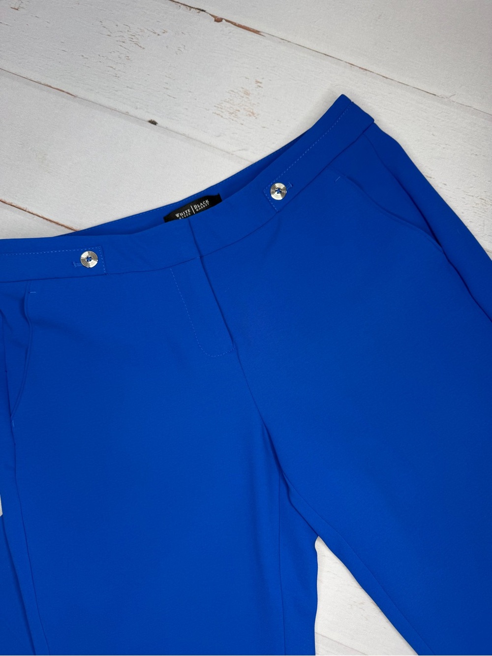 White House Black Market Blue Taper Ankle Pants Size 2R - Picture 4 of 7